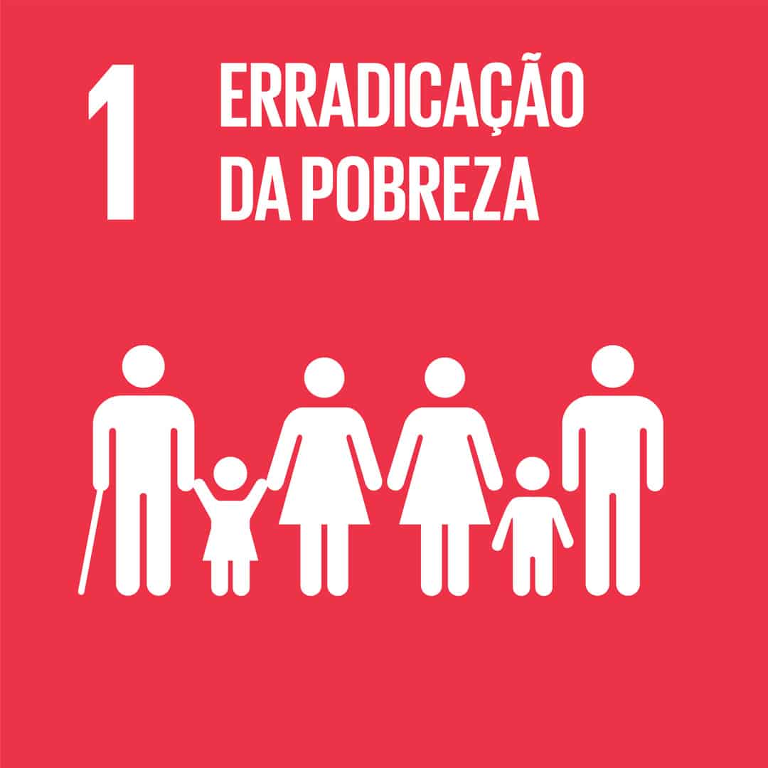 Ícone do ODS 1 – Erradicação da pobreza