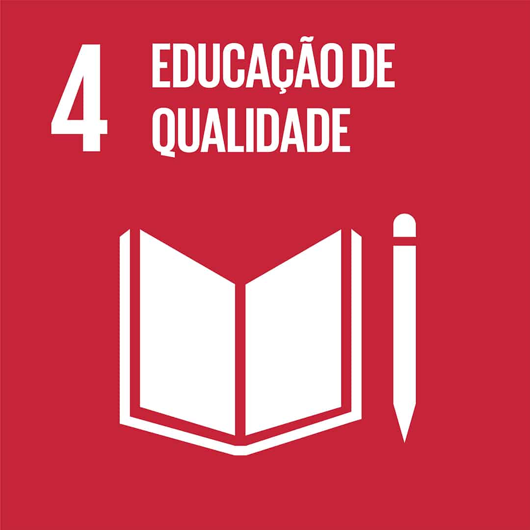 Ícone do ODS 4 – Educação de qualidade